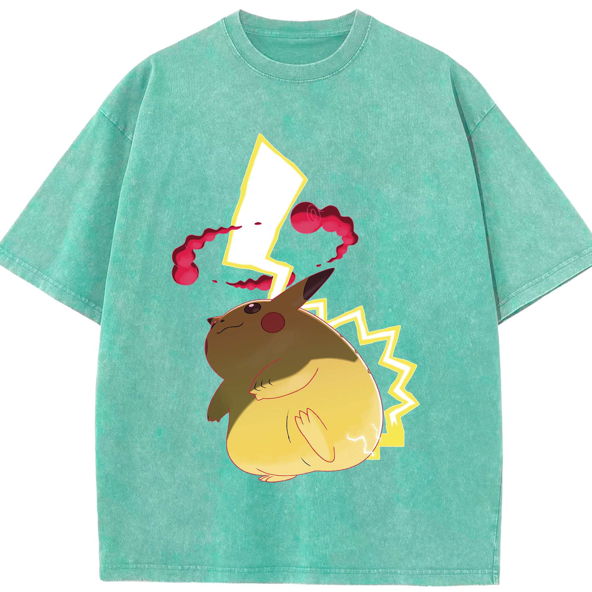 （画像用） ポケットモンスター Pokémon 綿100% ヴィンテージ風 半袖Tシャツ（フロントプリント）